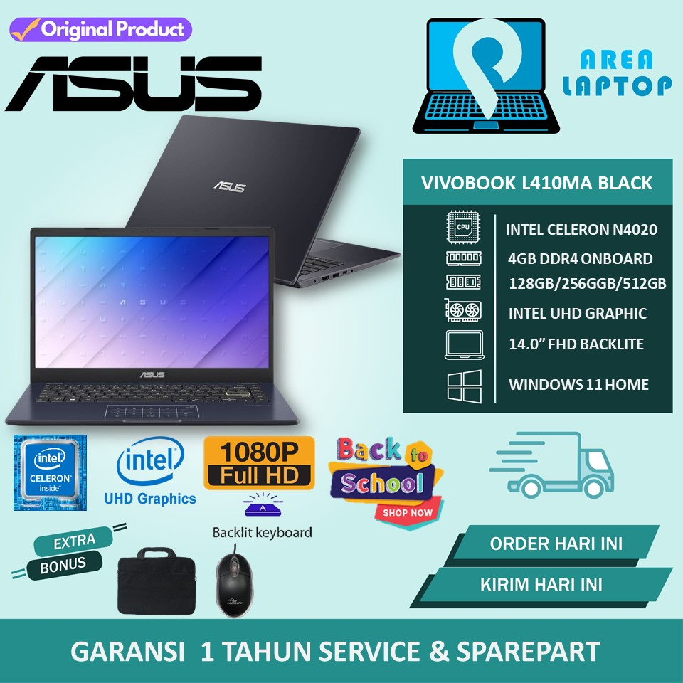 Jual Laptop Asus Vivobook L410ma Intel N4020 Ram 4gb 64gb256gb Ssd Fhd Windows 11 Shopee 4730