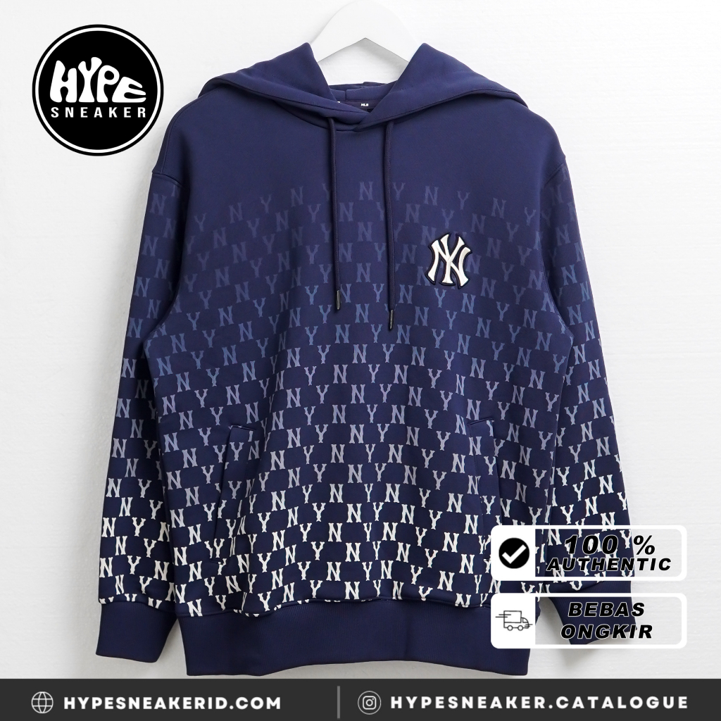 SWEATER HOODIE MLB YANKEES NY YN - JAKET HOODIE NY CREAM FULLTAG MIRROR  LIKE JAKET PREMIUM