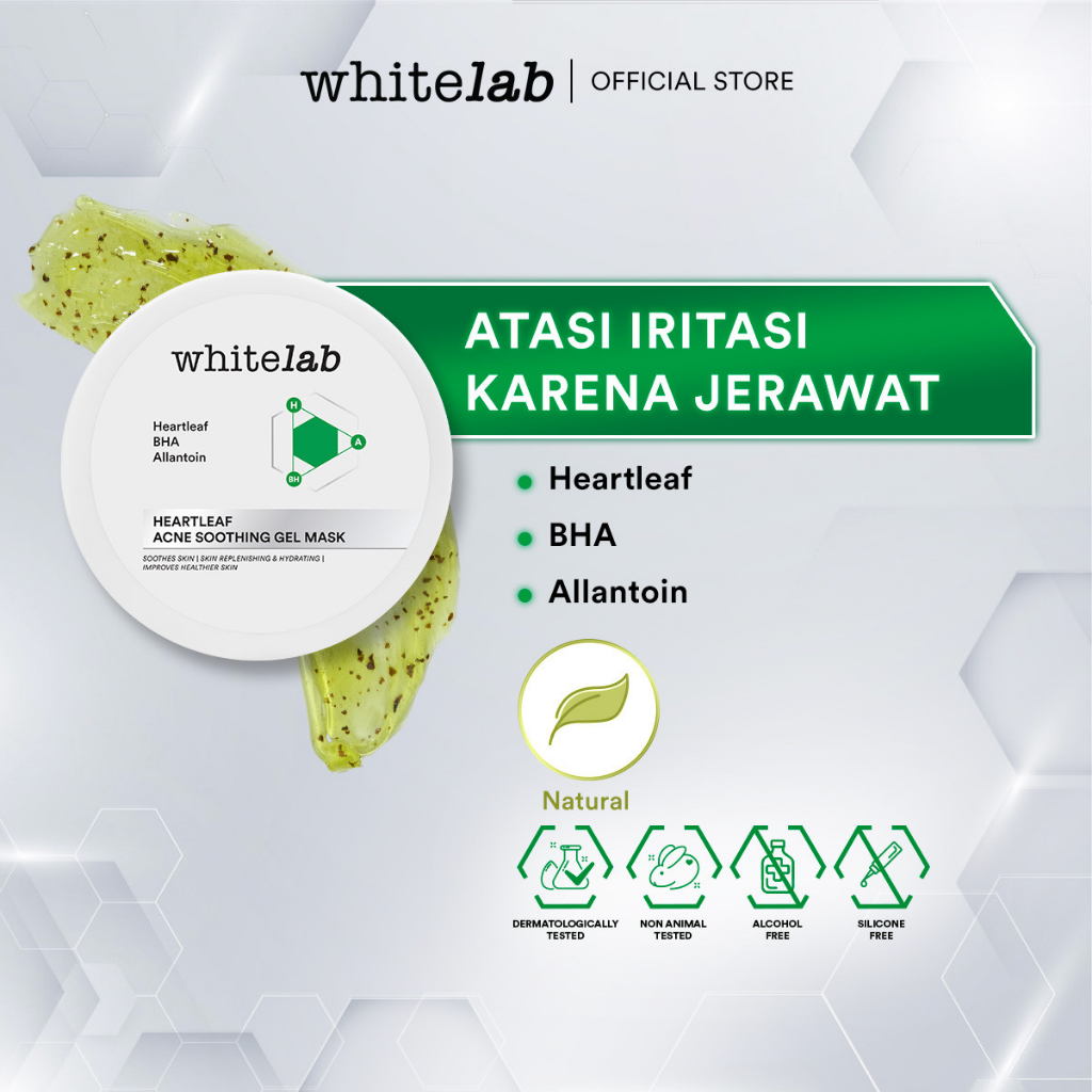 Jual Whitelab Heartleaf Skin Purifying Gel Mask White Lab BPOM | Shopee ...