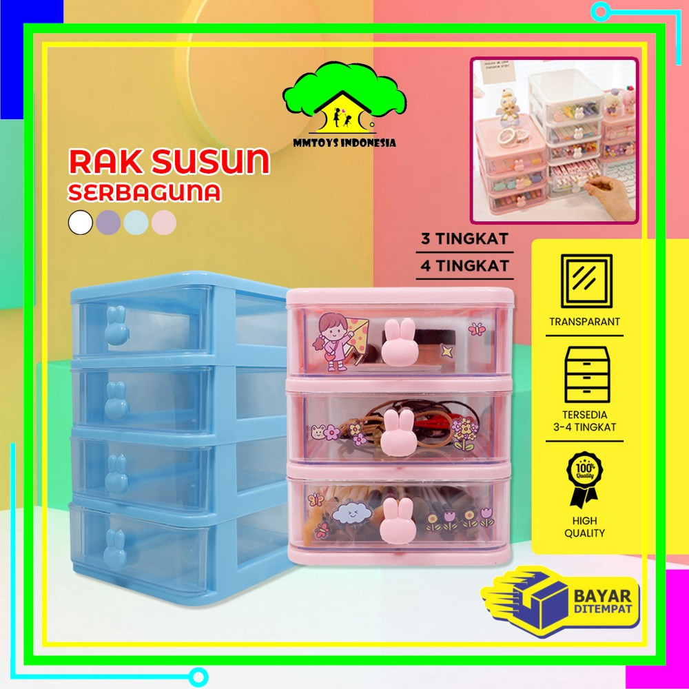Jual MI-K152 Rak Meja Laci Penyimpanan Rak Susun Makeup Storage ...