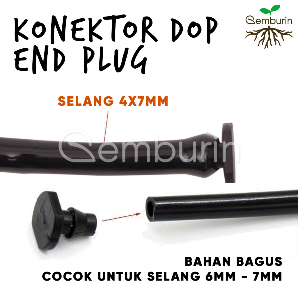 Jual Konektor End Plug Dop Penutup Ujung Selang PE 4 X 7 mm / Hose ...