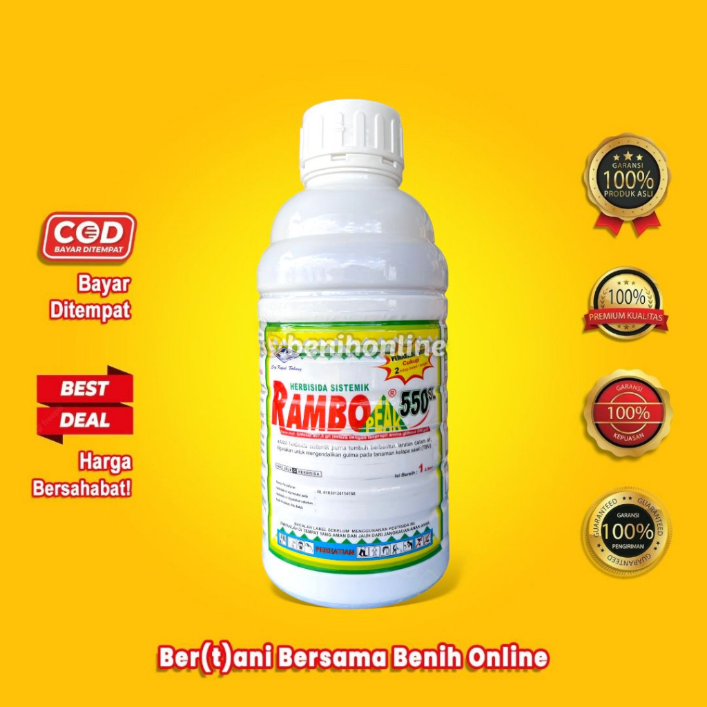 Jual HERBISIDA SISTEMIK RAMBO PEAK 550 SL 1 LITER pengendali tanaman ...