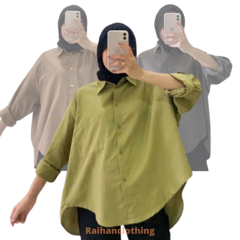 Jual Kemeja Wanita Linen Polos Oversize Kemeja Oversize Linen Olivia Shirt Shopee Indonesia