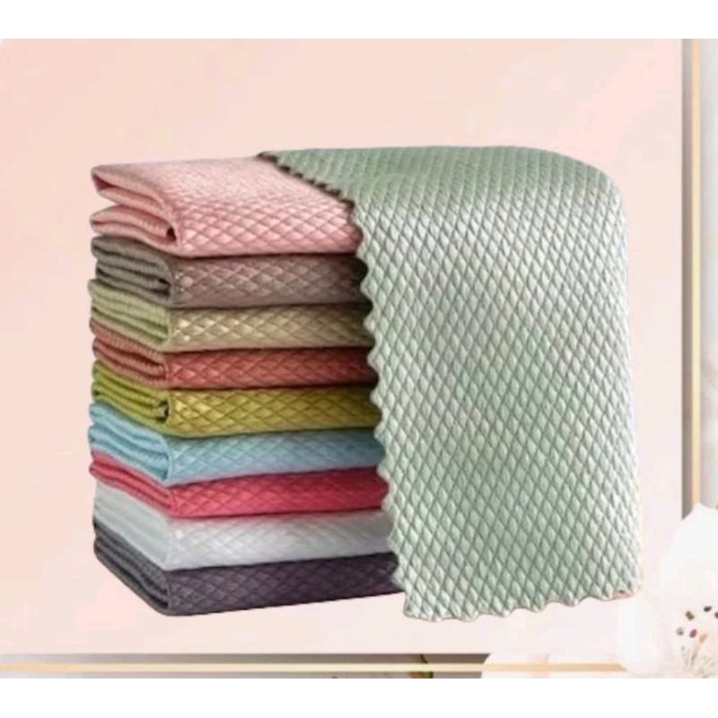 Jual FISH SCALES CLOTH RAG MICROFIBER KAIN LAP MEJA PIRING JENDELA KACA ...