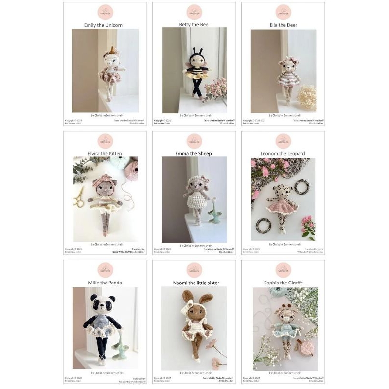 Jual Amigurumi crochet pdf pattern animal by christine pola boneka ...