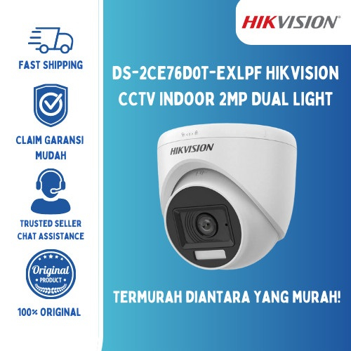 Jual Cctv Hikvision Indoor 2mp Dual Light Ds 2ce76d0t Exlpf Berrytape