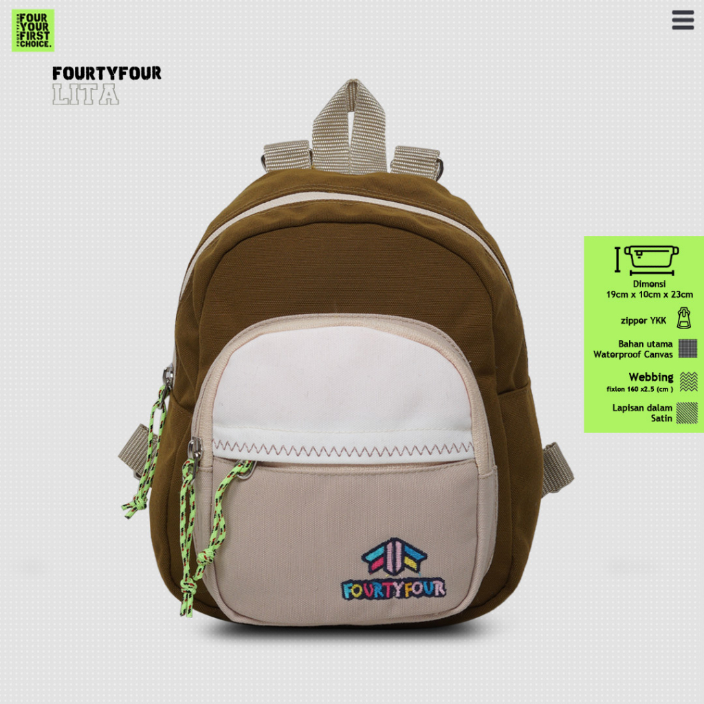 Jual Zigzag Ransel Multifungsi Lita - Ransel Mini Canvas | Shopee Indonesia