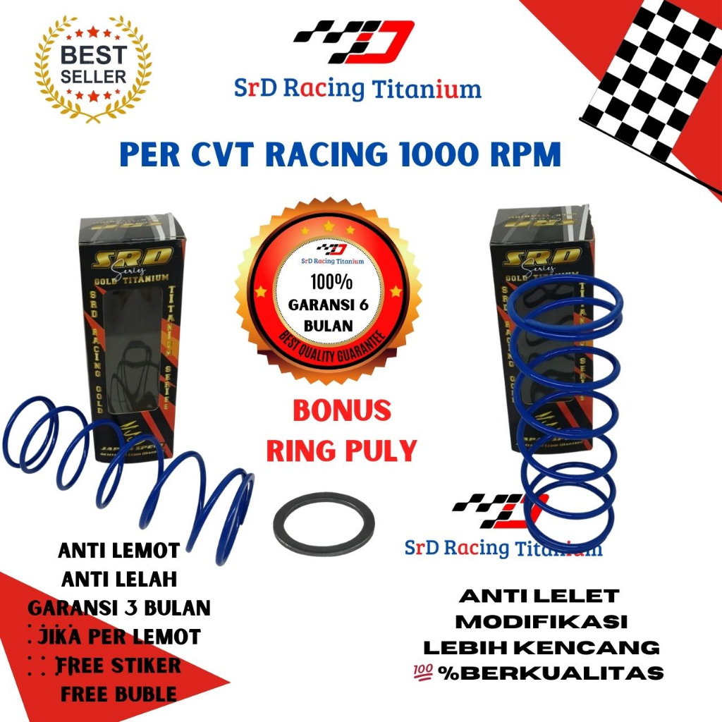 Jual Per CVT Racing 1000 RPM SRD Japan Spec untuk Beat, NMAX, Vario ...