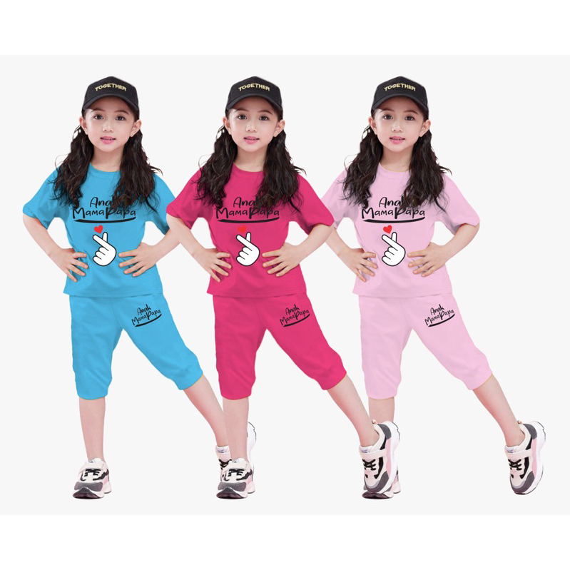 Jual Baju Setelan Anak Cewek Motif Anak Papa Dan Mama Baju Anak