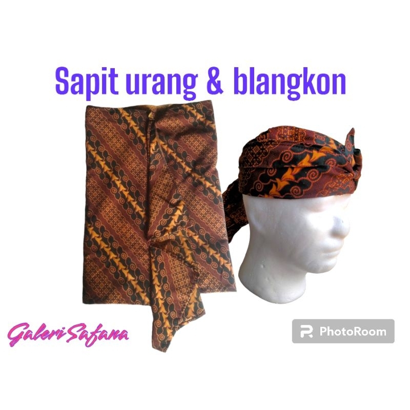 Jual Sapit urang dan blangkon satu set motif sama sesuai gambar ukuran ...