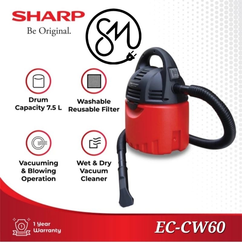 Jual Vacuum Cleaner Sharp EC-CW60 Wet & Dry Penghisap debu ECCW60 ...