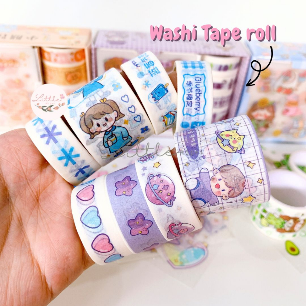 Jual Paket Box Set Sticker Glitter dan Washi Tape TERMURAH selotip ...