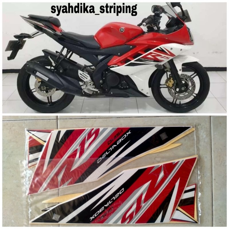 Jual STIKER STRIPING LIS BODY MOTOR YAMAHA R15 V2 2014 MERAH PUTIH ...