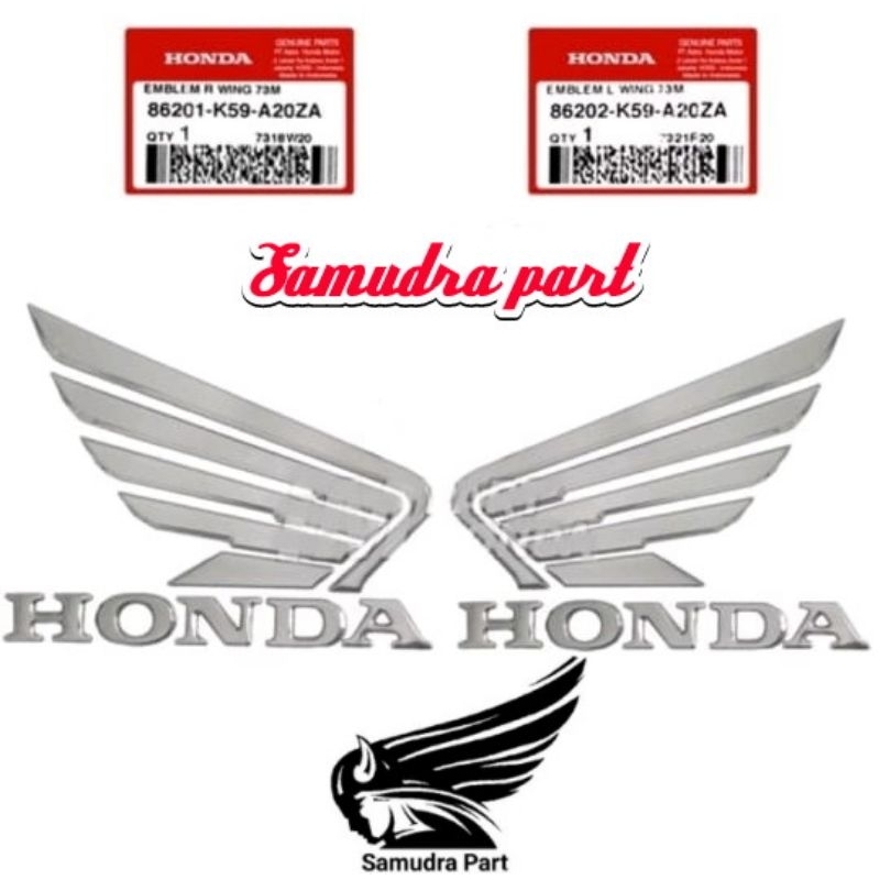 Jual Emblem Wings Emblem Sayap Honda Original Ahm Shopee Indonesia