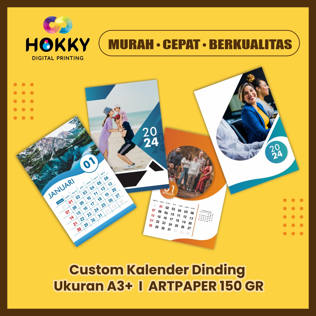 Jual CETAK KALENDER DINDING TAHUN 2024 CUSTOM - ARTPAPER 150GR UKURAN ...