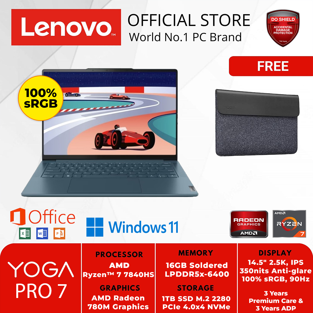 Jual LENOVO YOGA PRO 7-14APH8 2CID TIDAL TEAL AMD RYZEN 7-7840HS 16GB ...