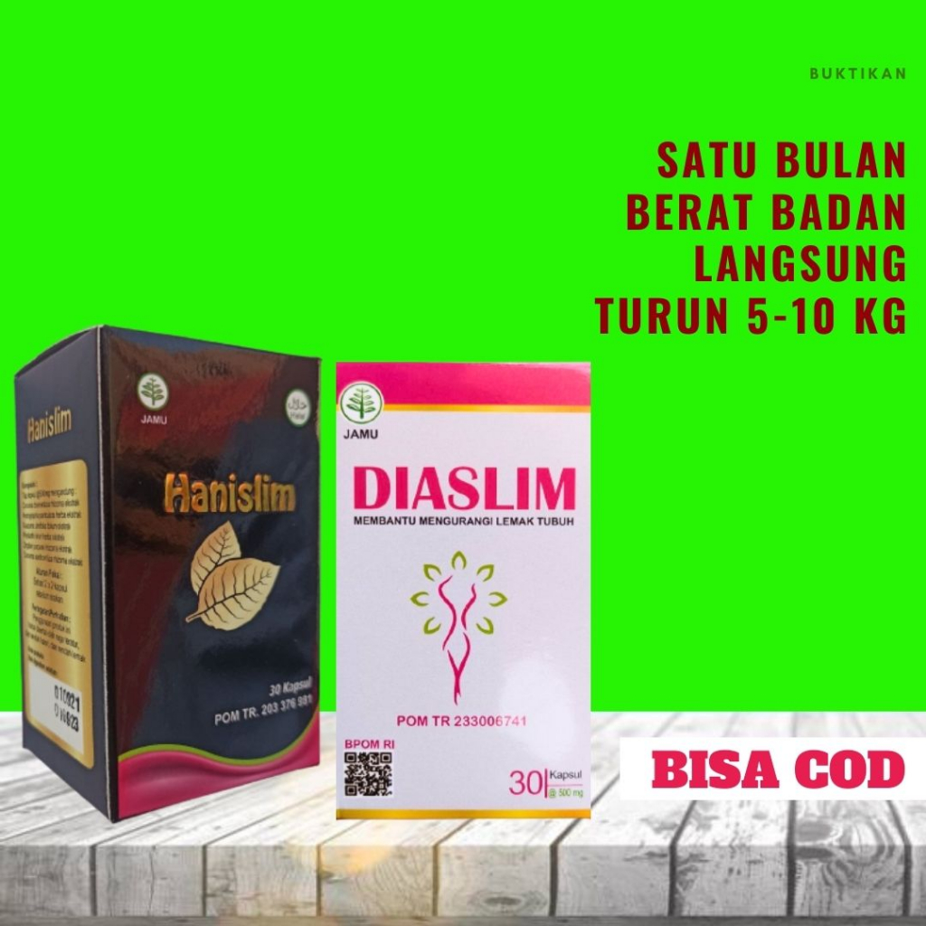 Jual Paket Hanislim Diaslim Obat Pelangsing Penurun Berat Badan Dewasa Penahan Nafsu Makan