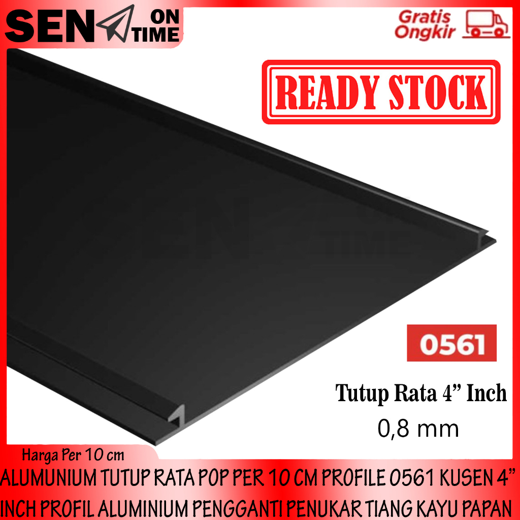Jual ALUMINIUM TUTUP RATA POP KUSEN 4” INCH PER 10 CM ALUMUNIUM PROFILE ...