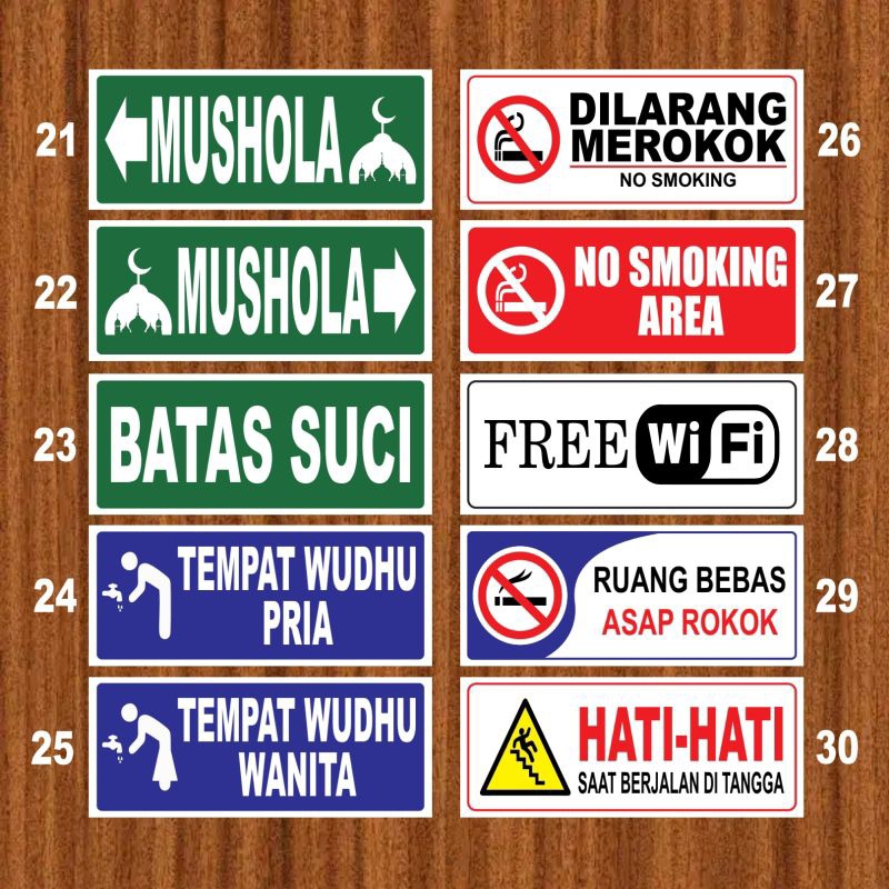 Jual Acrylic Signage/ Rambu Akrilik/ Sign Label Peringatan | Shopee ...