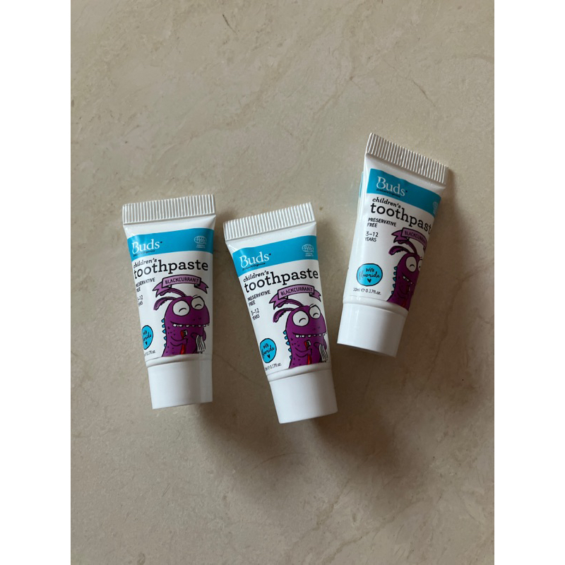 Jual buds organic children toothpaste with fluoride ( blackcurrant