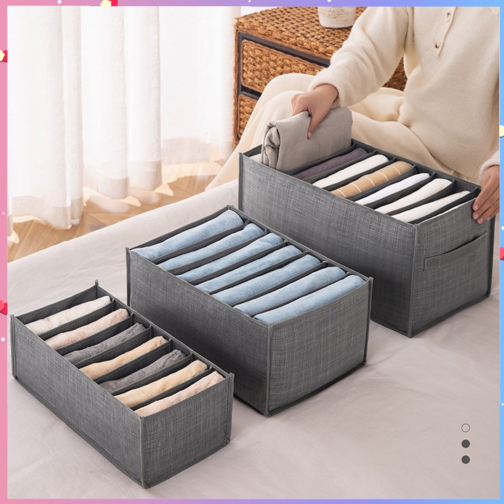 Jual Storage Box Organizer Lemari pakaian Kotak set isi 9 Sekat Laci