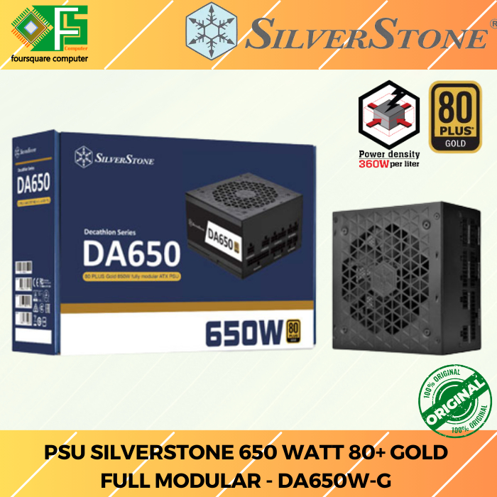 Jual PSU SILVERSTONE 650 Watt 80+ Gold Full Modular Power Supply 650W