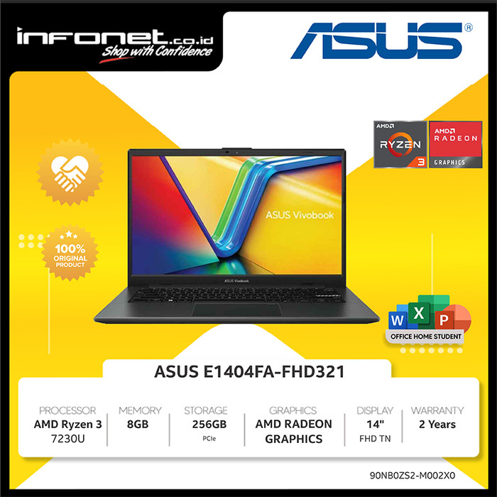 Jual ASUS E1404FA-FHD321 RYZEN 3 7320U 8GB 256GB 14