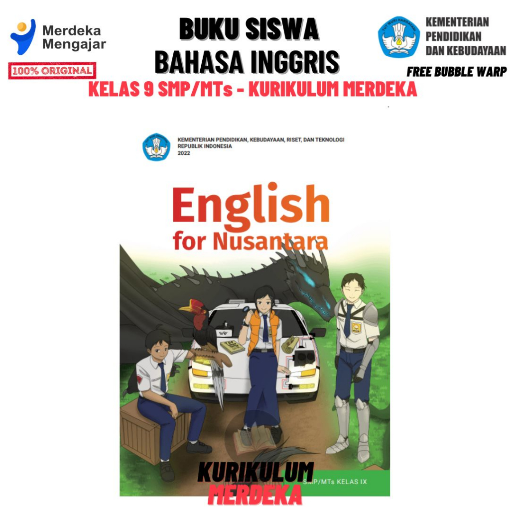 Jual Buku Paket Siswa BAHASA INGGRIS Kelas 9 SMP/MTs - Kurikulum ...