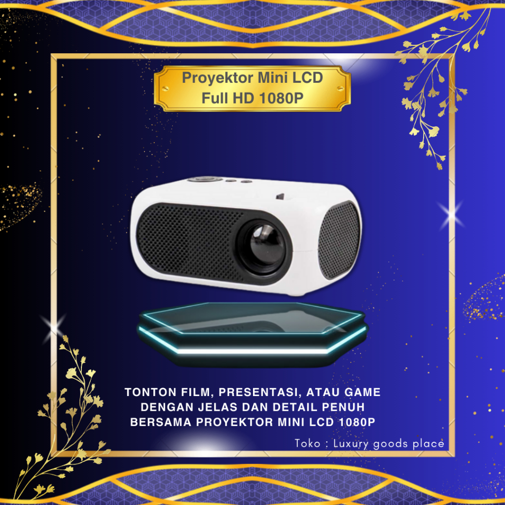 Jual Proyektor Mini Proyektor LCD Full HD 1080P 1200 Lumens Home
