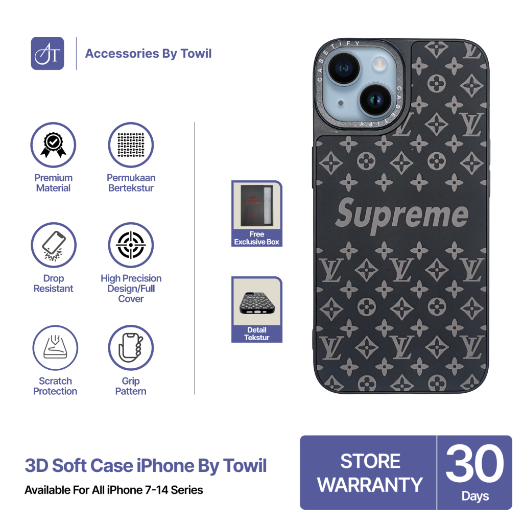 Supreme Louis Vuitton iPhone 14, iPhone 14 Plus, iPhone 14 Pro