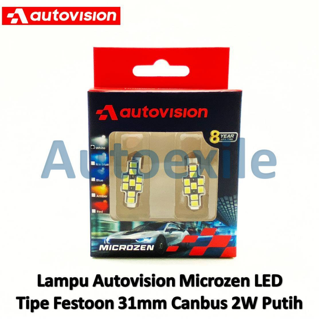 Jual Autovision Microzen Super Bright LED Festoon 31mm 2W Canbus White ...