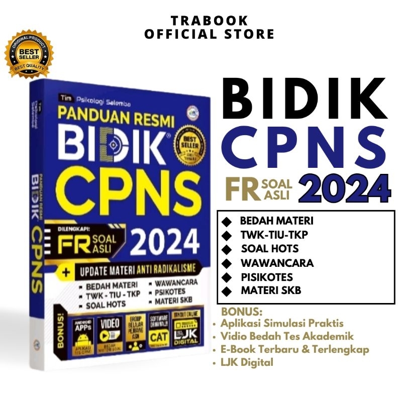 Jual Panduan Resmi Bidik Cpns 2024 Edisi Terbaru Update Materi Buku Tes