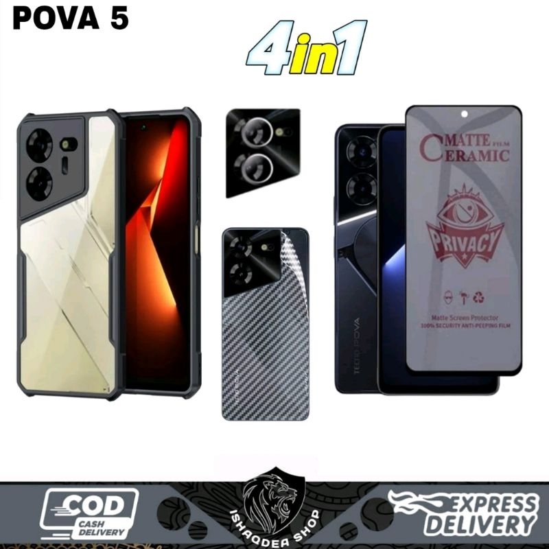 Jual 4IN1 CASE SHOCKPROOF TECNO POVA 5 5 PRO NEO 3 6 6 PRO BONUS ...