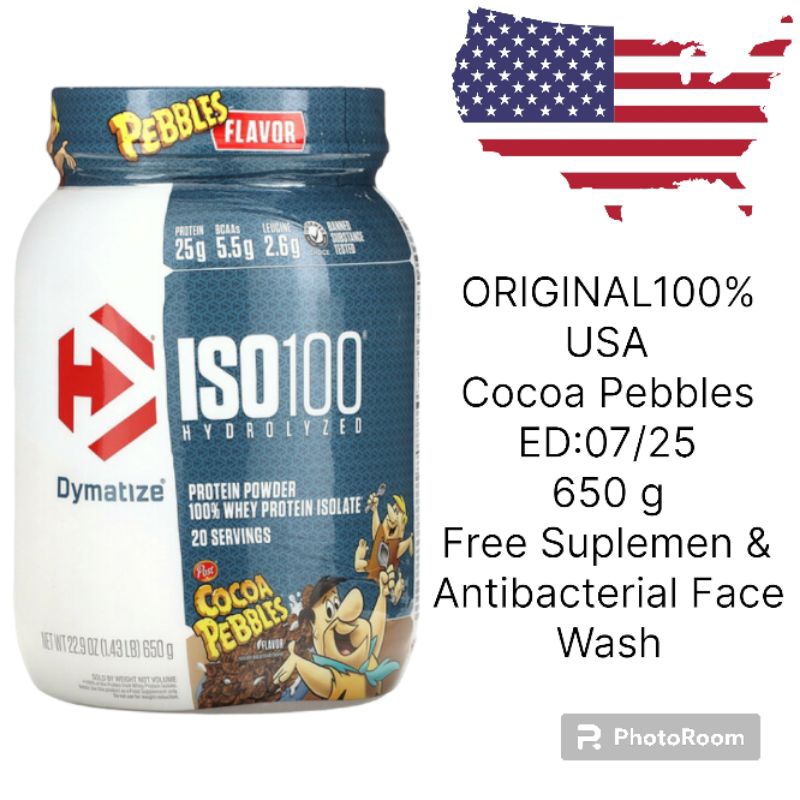 Jual Dymatize ISO100 Hydrolyzed, 100 Whey Protein Isolate, Cocoa