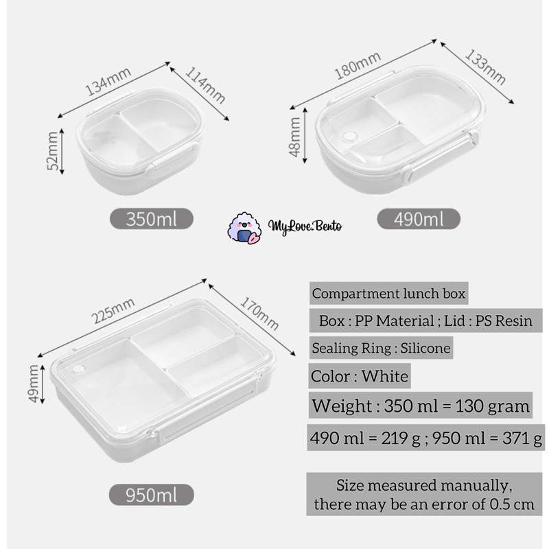Jual Kotak Makan Bersekat Lunch Box With Compartment Kotak Bekal Snack ...