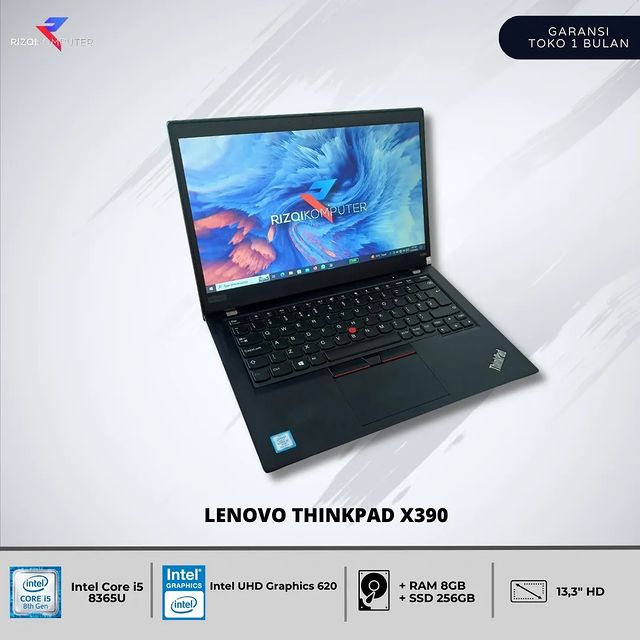 Jual Lenovo ThinkPad X390 ntel Core i5-8365U Ram 8GB SSD 256GB