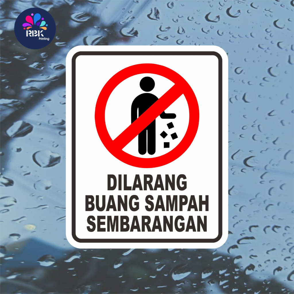 Jual Stiker Dilarang Buang Sampah Sembarangan Shopee Indonesia 7103