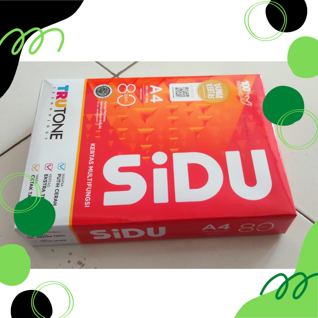Jual Kertas A4 HVS SiDU 80gsm (100lbr, 200lbr, 1rim) Palembang | Shopee