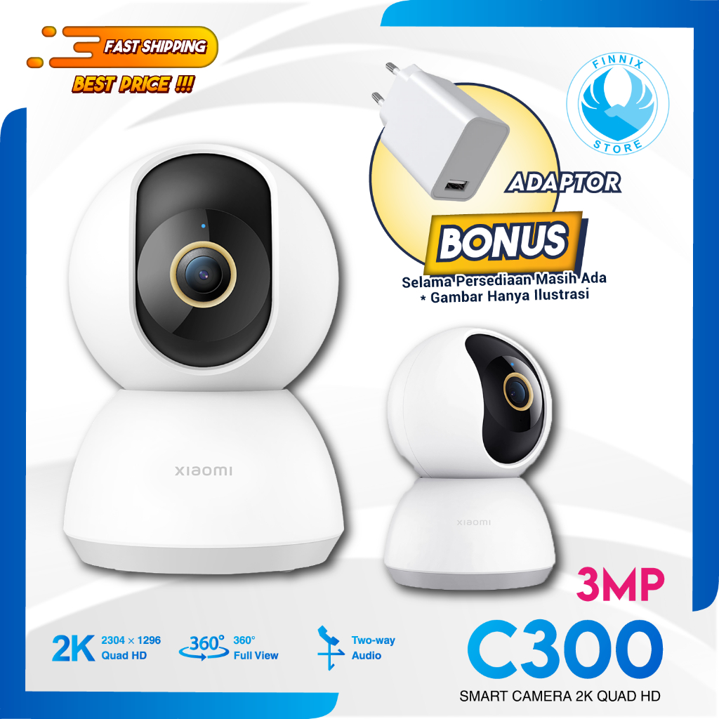 Xiaomi MI Smart Camera C300 IP cam CCTV HD 2K 360° Garansi Resmi