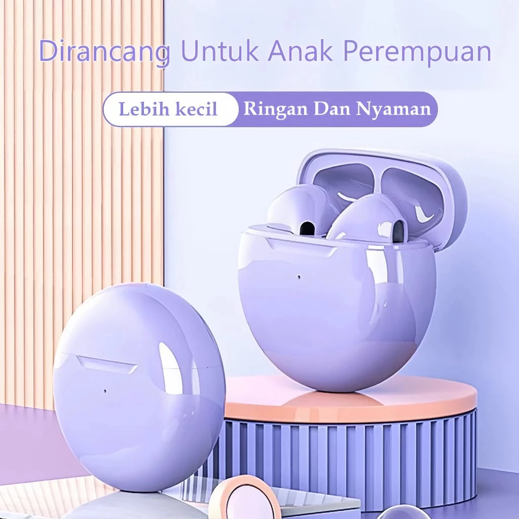 Review Pro 6 TWS Bluetooth Headset with Microphone HiFi Stereo Earbud | Rp26.925
