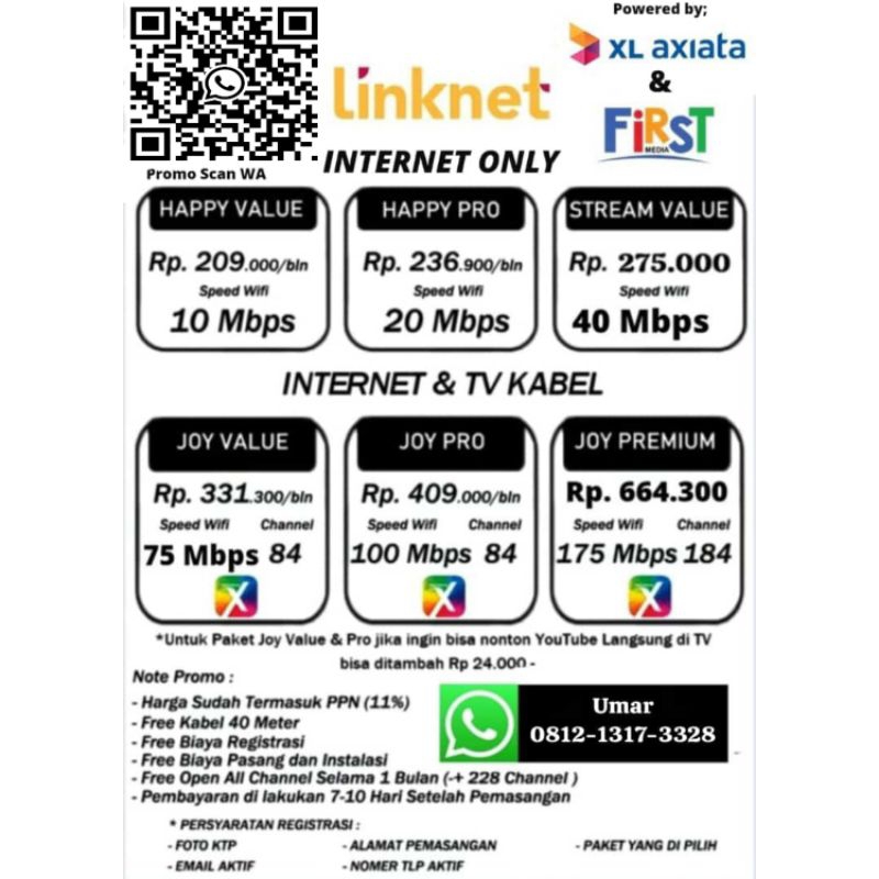 Jual Wifi (supported by First media&XLaxiata) Shopee Indonesia