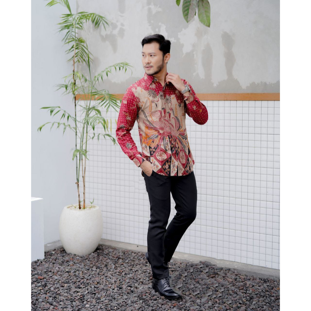 Jual Merapi Batik - Kemeja Batik Lengan Panjang Model Elegan dan Modern ...