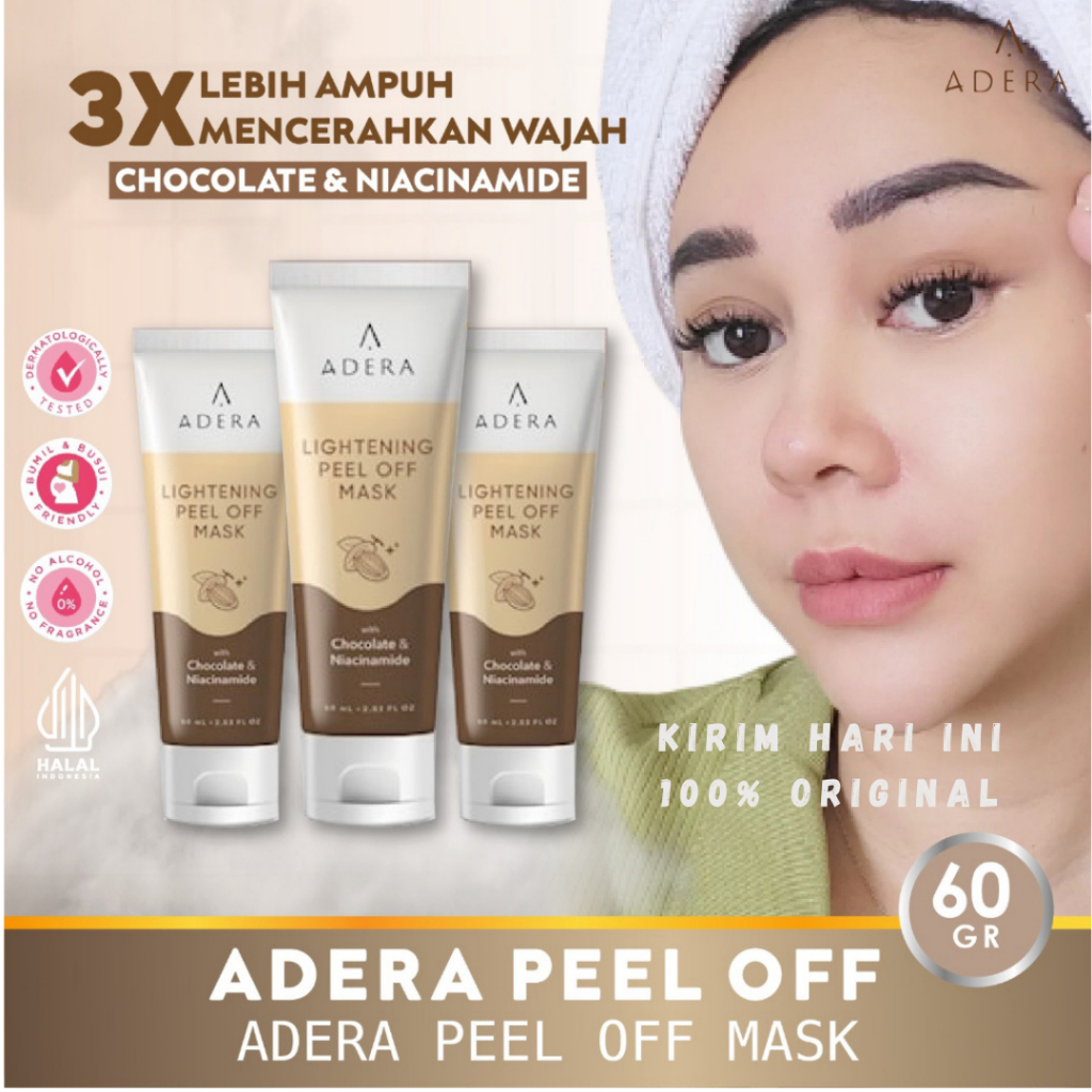 Jual Paket Adera Lightening Peel Off Mask Mencerahkan Kulit Tampak