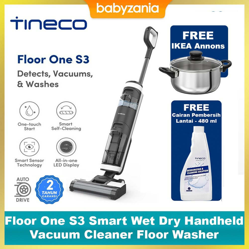 Jual Tineco Floor One S3 Smart Wet Dry Handheld Vacuum Cleaner Floor