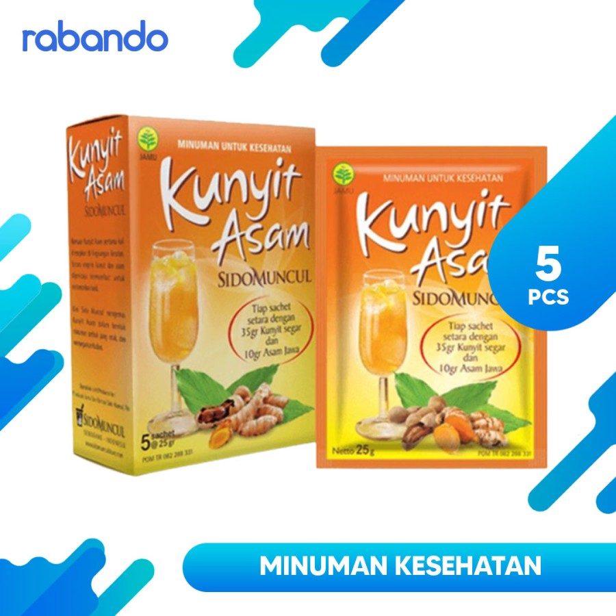 Jual Kunyit Asam 1 Box Isi 5 Sachet - Agen Resmi SidoMuncul | Shopee ...