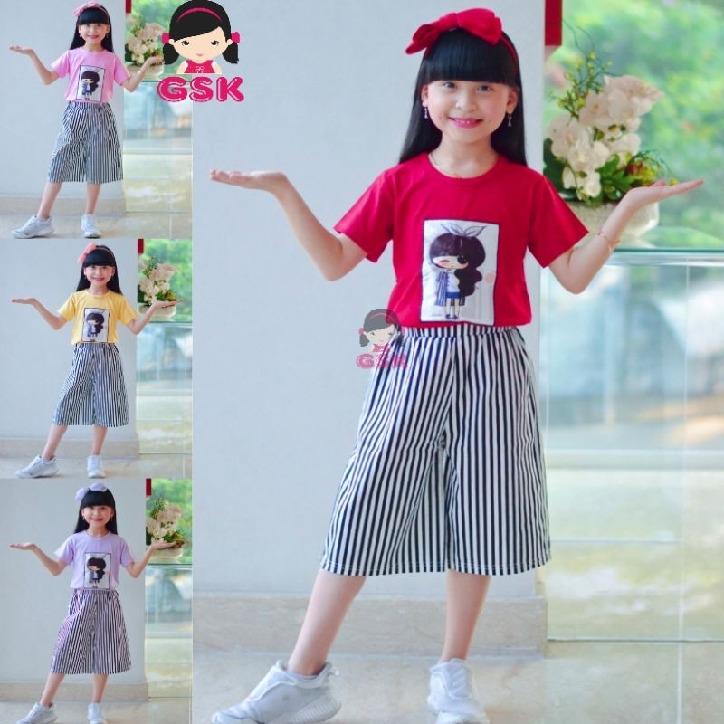 Jual Gsk Kids Setelan Fashion Anak Perempuan Usia 4 11 Tahun Pakaian