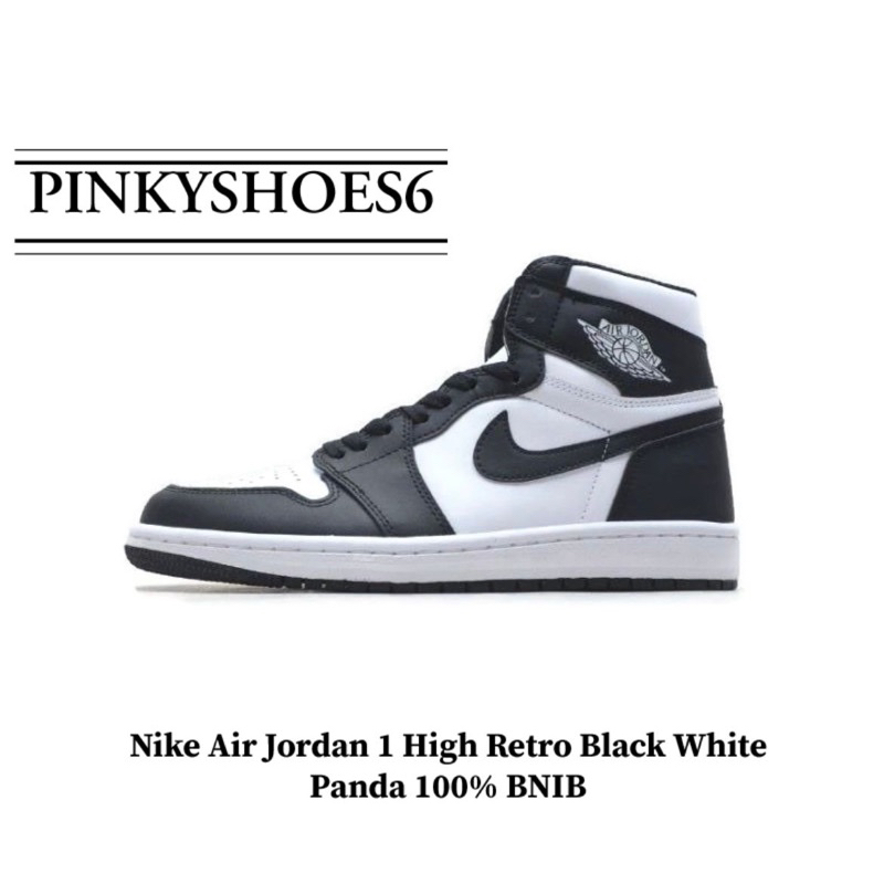 Jual Sepatu Nike Air Jordan 1 High Retro Black White Panda 100% BNIB ...