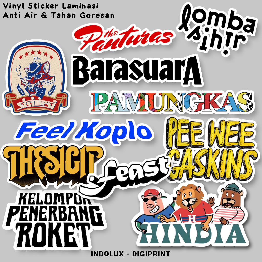 Jual Sticker Band Lokal Indie Barasuara / Panturas / Hindia / Pamungkas ...