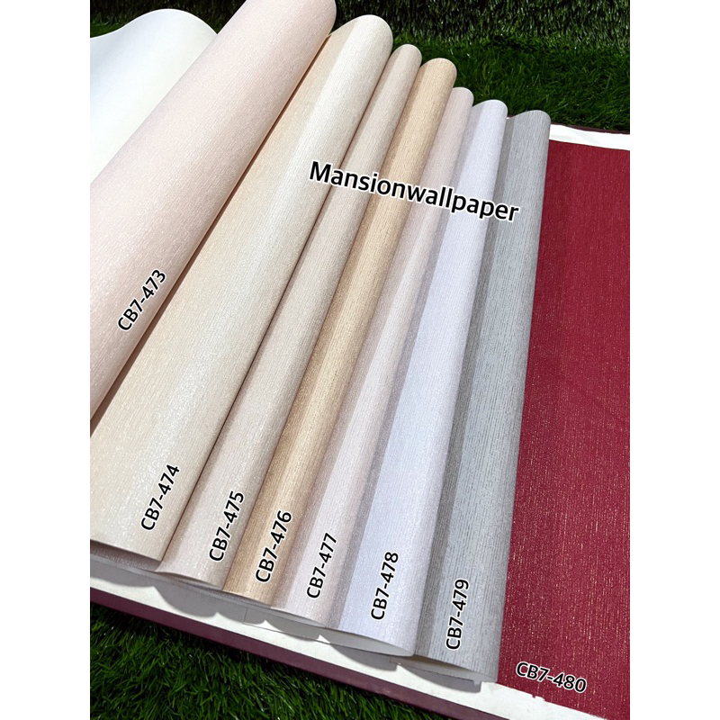 Jual Wallpaper Dinding Polos Murah Premium Cream Coklat Abu Merah Obral