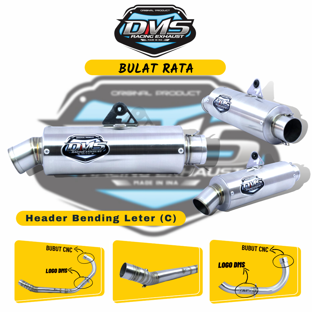 Jual Knalpot Dms Racing Exhaust Original Motor Cb Gl Megapro Dan Tiger Type Bulat Rata Suara